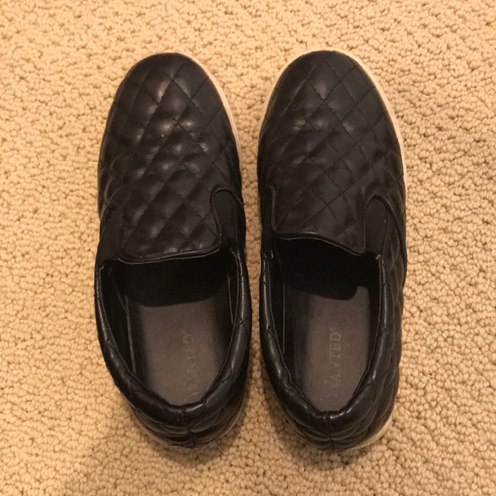 pleated slip ons